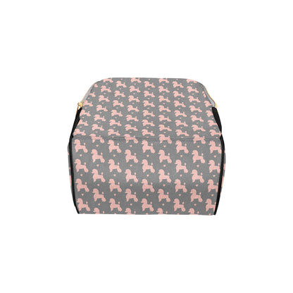 Poodle Pattern Print Design A02 Diaper Bag Backpack