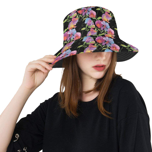 Peony Pattern Print Design PE012 Unisex Bucket Hat
