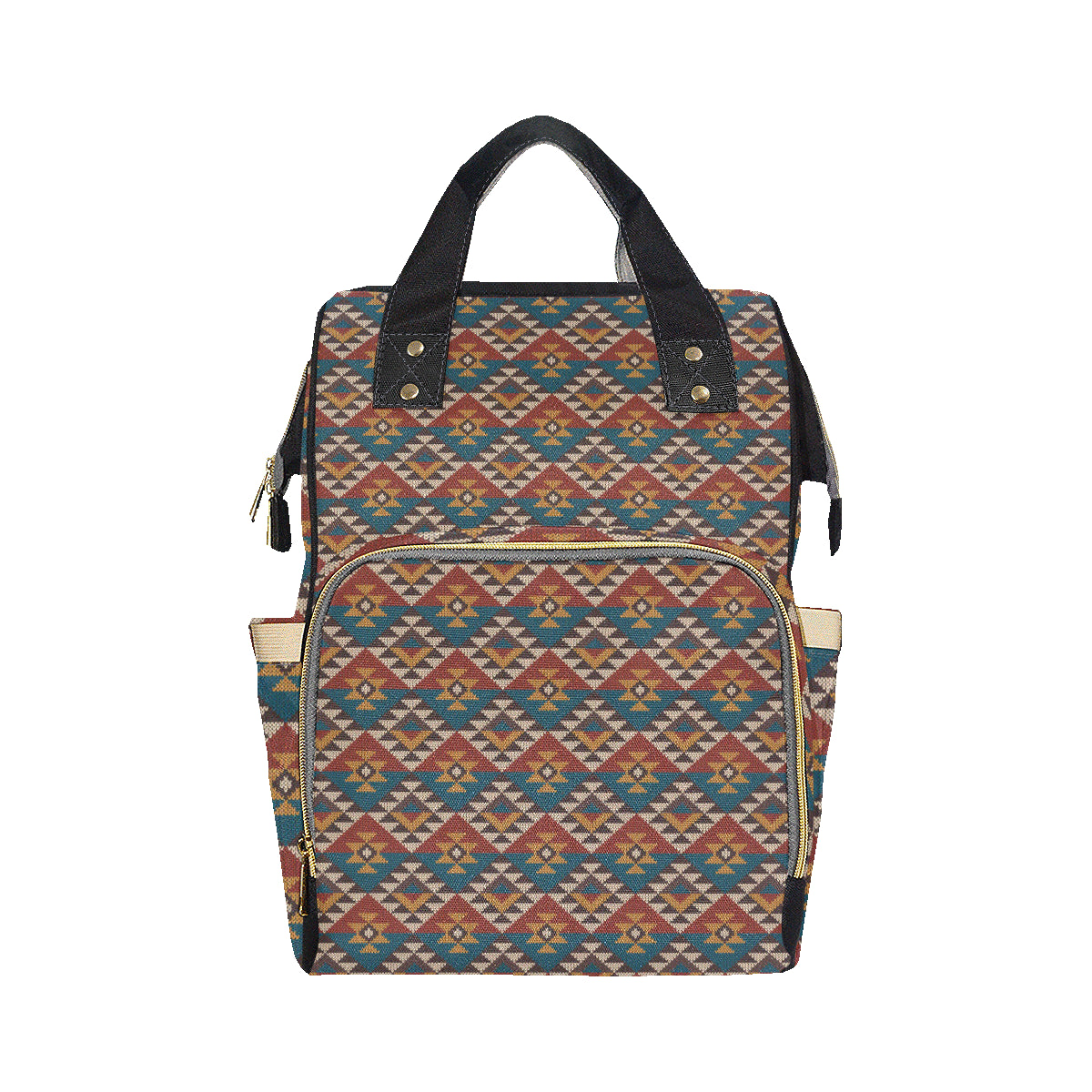 Knit Aztec Tribal Diaper Bag Backpack