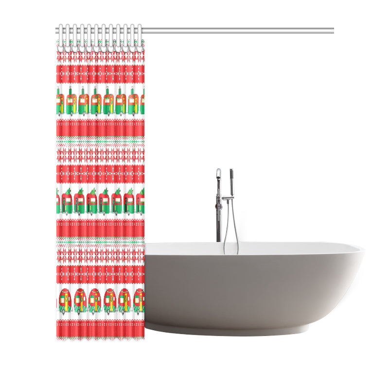 Camper Camping Ugly Christmas Design Print Shower Curtain