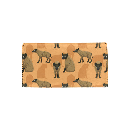 Hyena Pattern Print Design 01 Women's Trifold Wallet