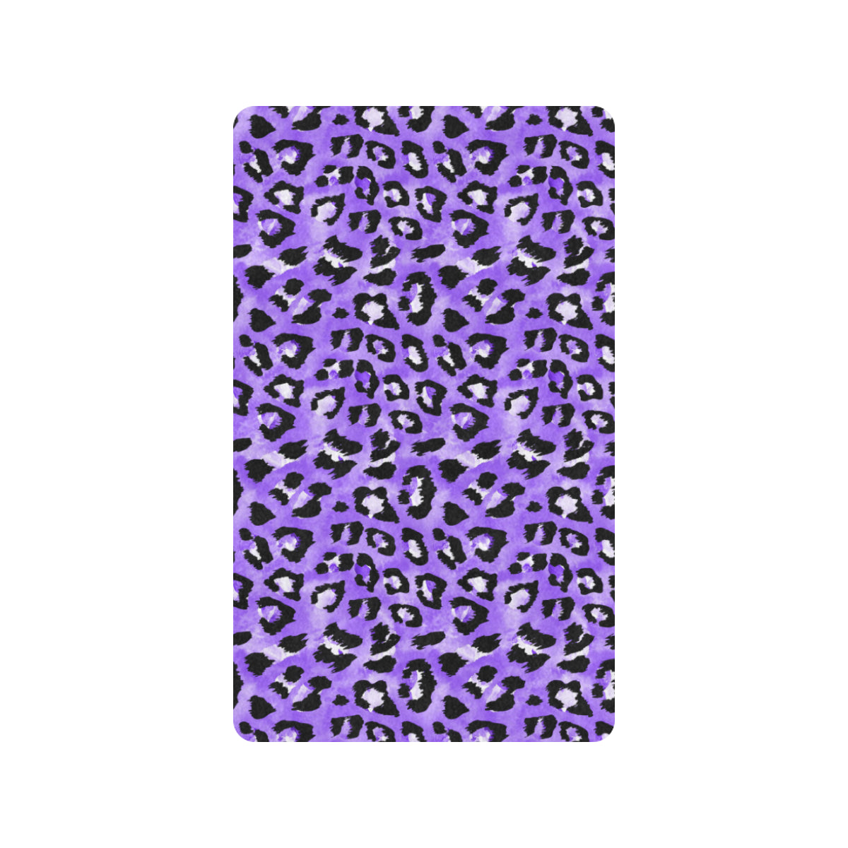 Leopard Purple Skin Print Rubber Doormat