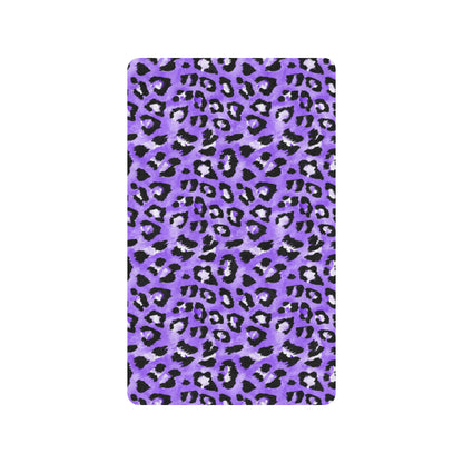 Leopard Purple Skin Print Rubber Doormat