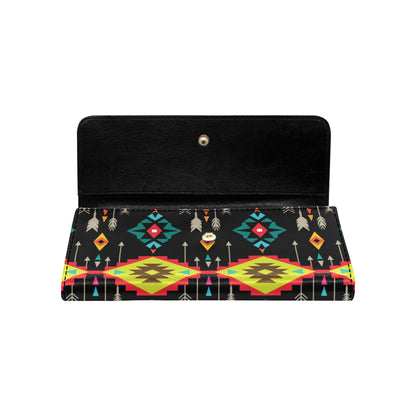 Native Pattern Print Design A05 Women's Trifold Wallet