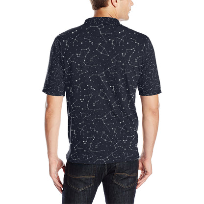 Constellation Pattern Print Design 03 Men Polo Shirt