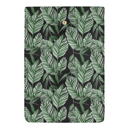 Palm Leaves Pattern Print Design PL09 Women's Trifold Wallet