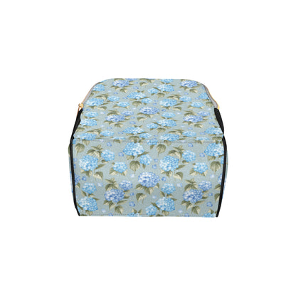 Hydrangea Pattern Print Design 01 Diaper Bag Backpack