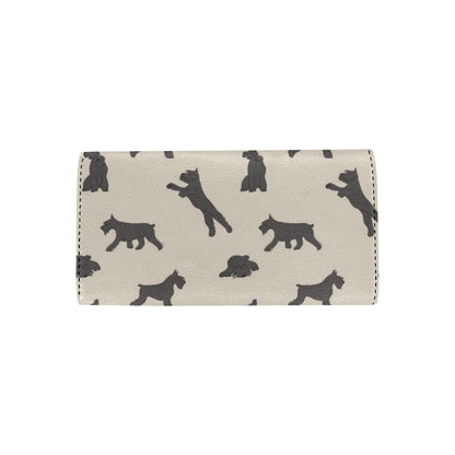 Schnauzers Pattern Print Design A06 Women's Trifold Wallet