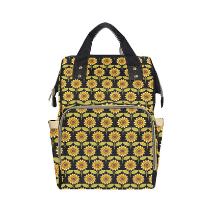 Sunflower Pattern Print Design SF015 Diaper Bag Backpack
