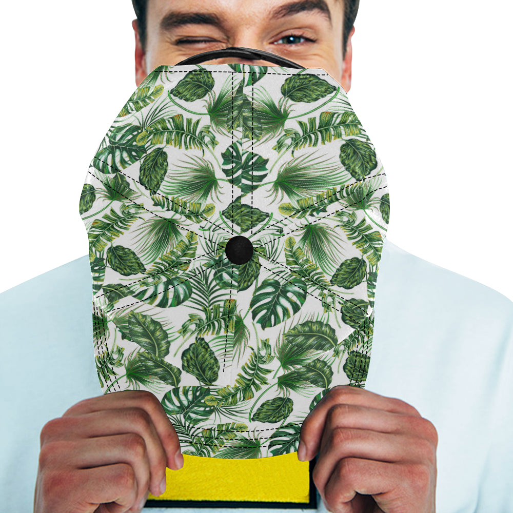 Green Pattern Tropical Palm Leaves Snapback Cap