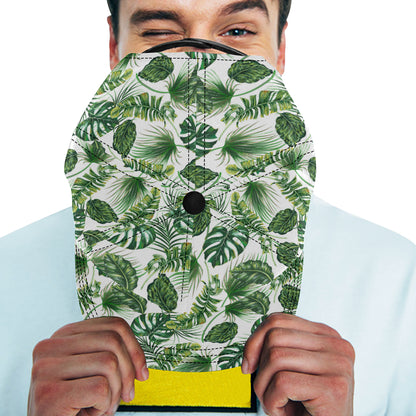 Green Pattern Tropical Palm Leaves Snapback Cap