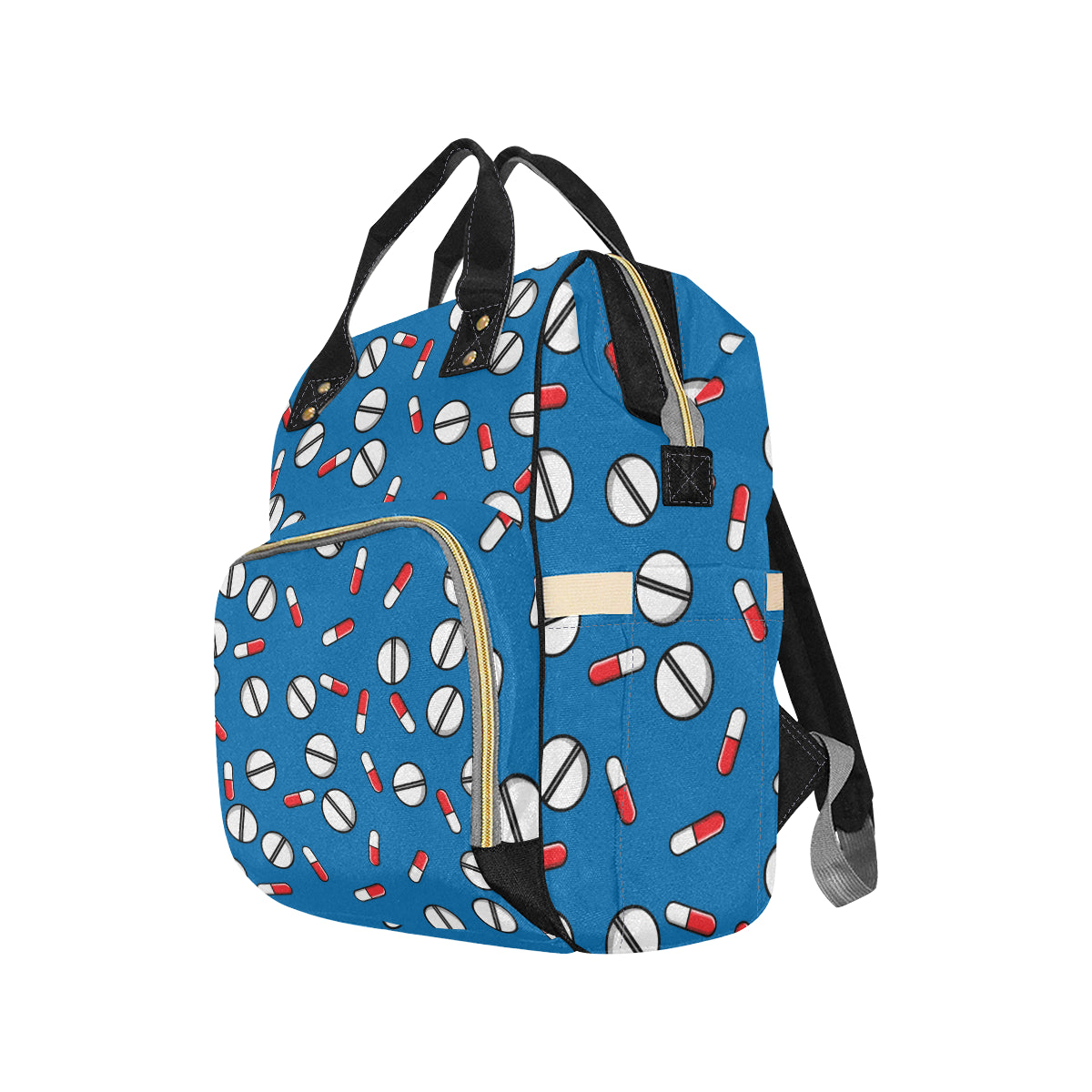 Pill Pattern Print Design A05 Diaper Bag Backpack