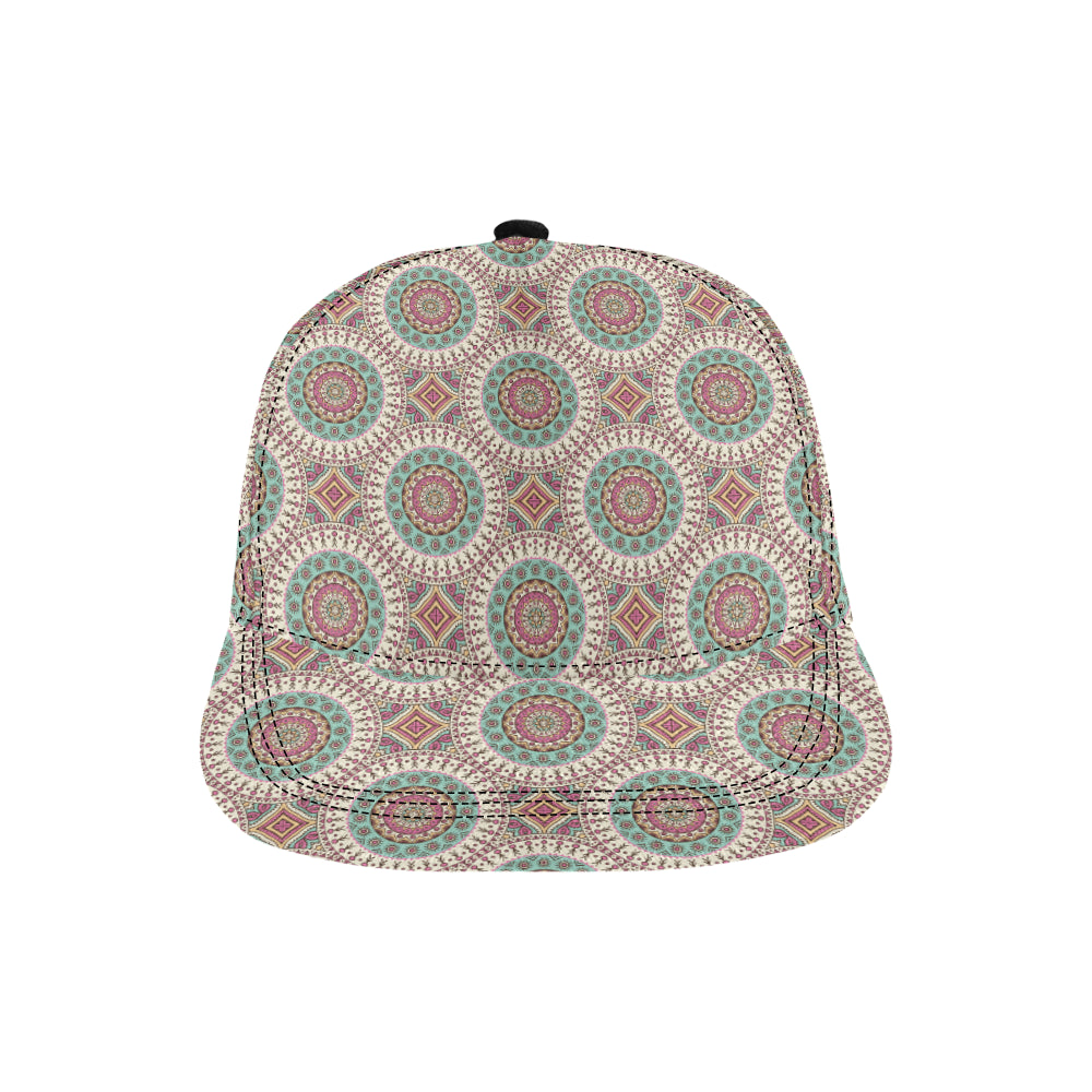Bohemian Round Style Print Snapback Cap