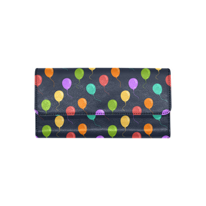 Ballon Colorful Pattern Print Design 03 Women's Trifold Wallet