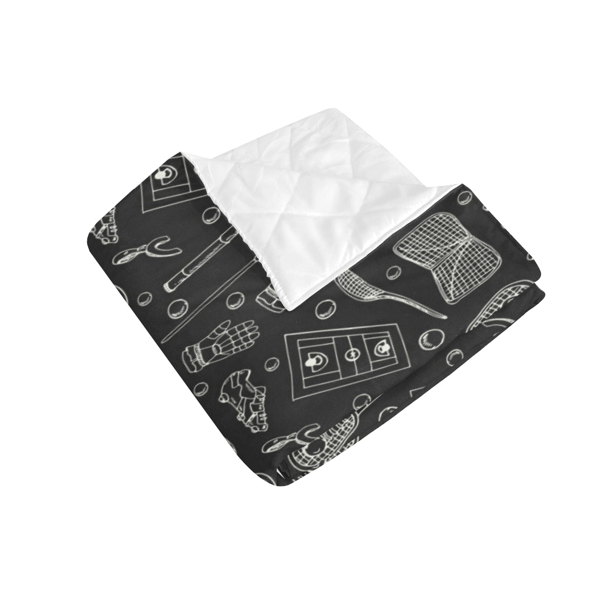 Lacrosse Pattern Print Design 01 Premium Quilt