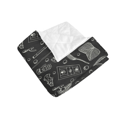 Lacrosse Pattern Print Design 01 Premium Quilt