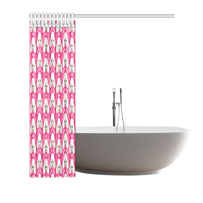 Poodle Pattern Print Design A04 Shower Curtain