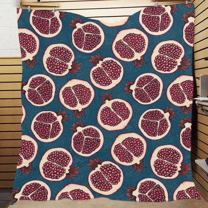 Pomegranate Pattern Print Design PG02 Premium Quilt