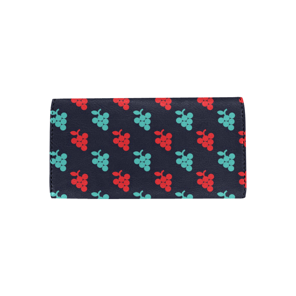 Grape Pattern Print Design GP07 Women's Trifold Wallet