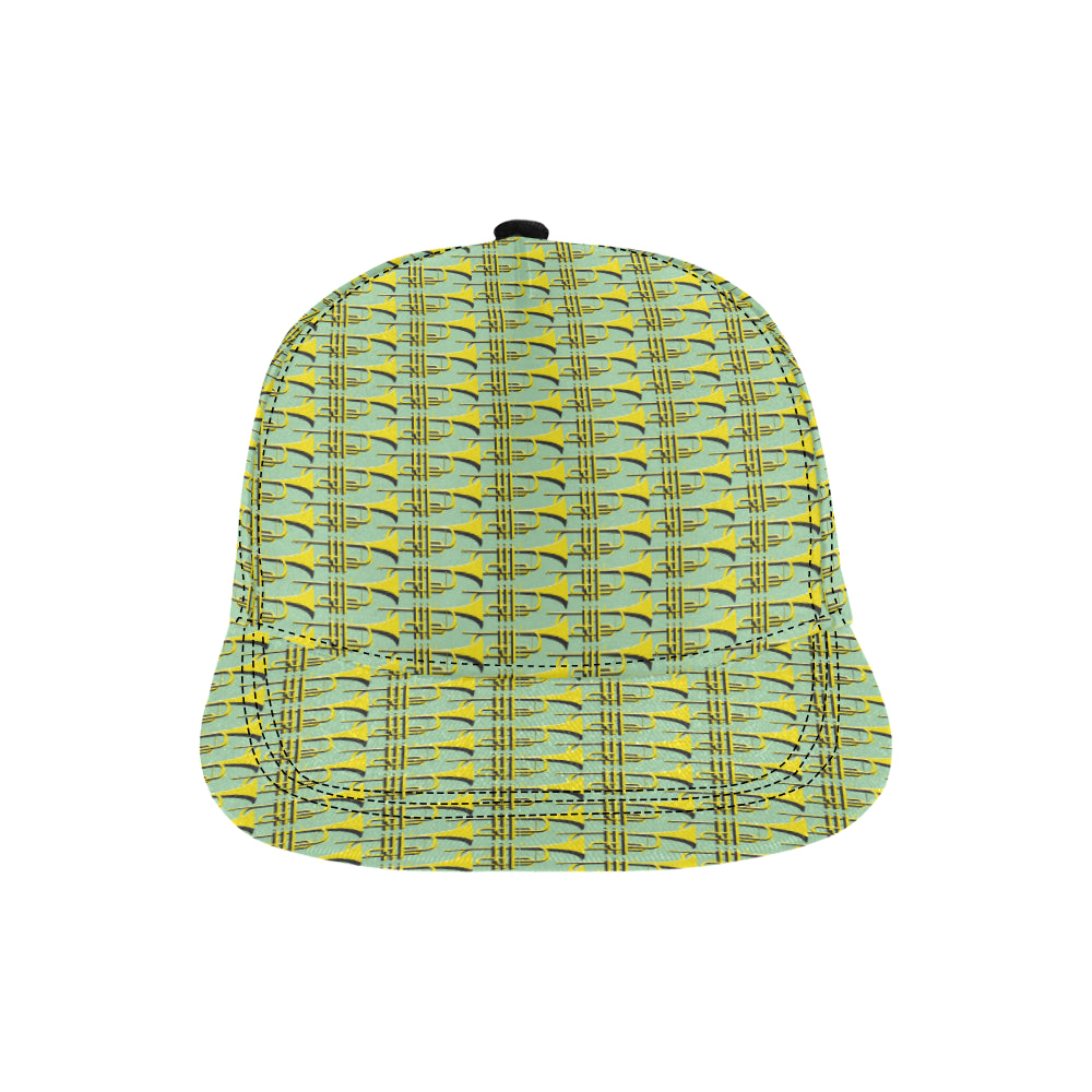 Trumpet Vintage Design Print Snapback Cap