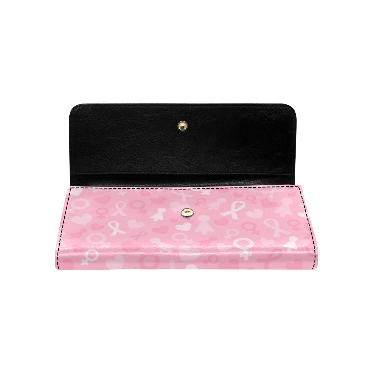 Breast cancer Pattern Print Design 01 Women's Trifold Wallet