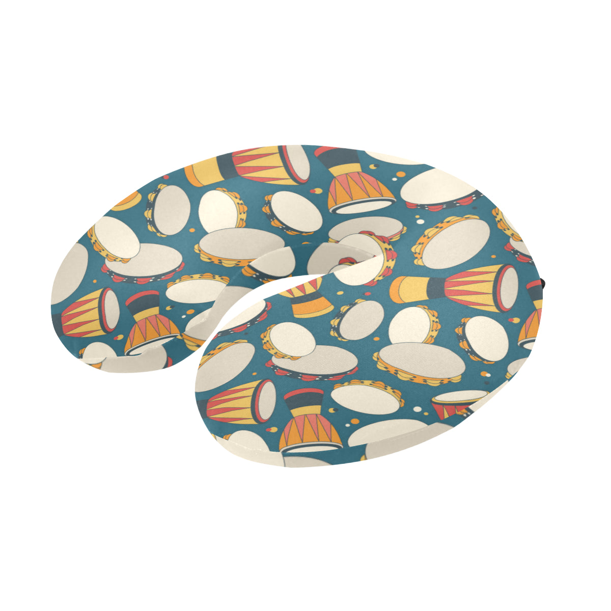 Tambourine Pattern Print Design 01 U-Shaped Travel Neck Pillow