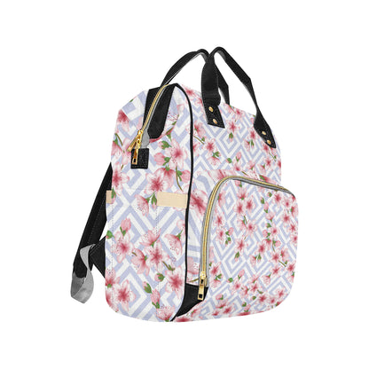 Cherry Blossom Pattern Print Design CB07 Diaper Bag Backpack