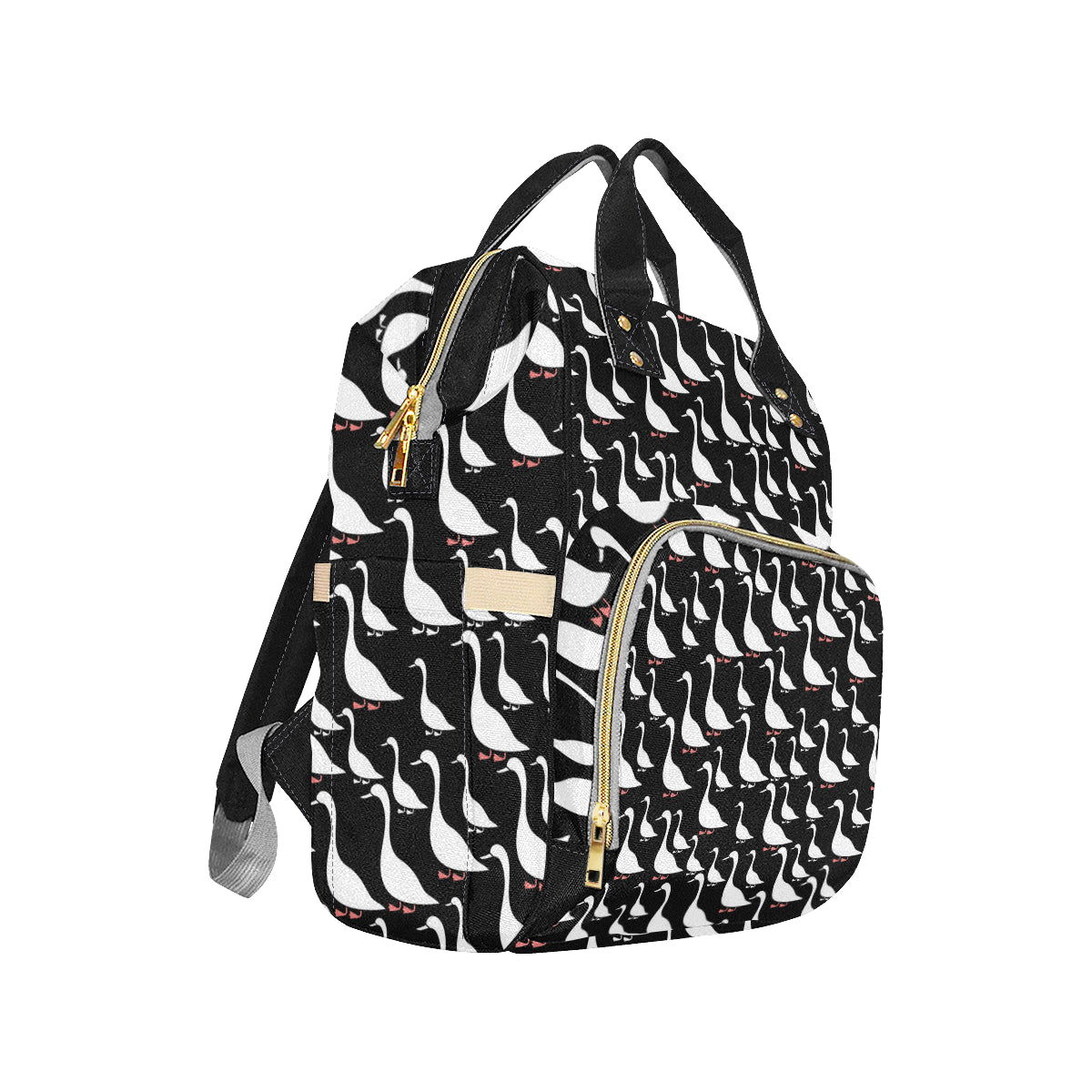 Goose Pattern Print Design 01 Diaper Bag Backpack