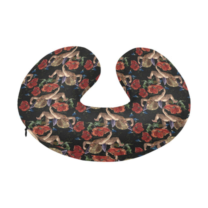 Cupid Pattern Print Design 05 U-Shaped Travel Neck Pillow