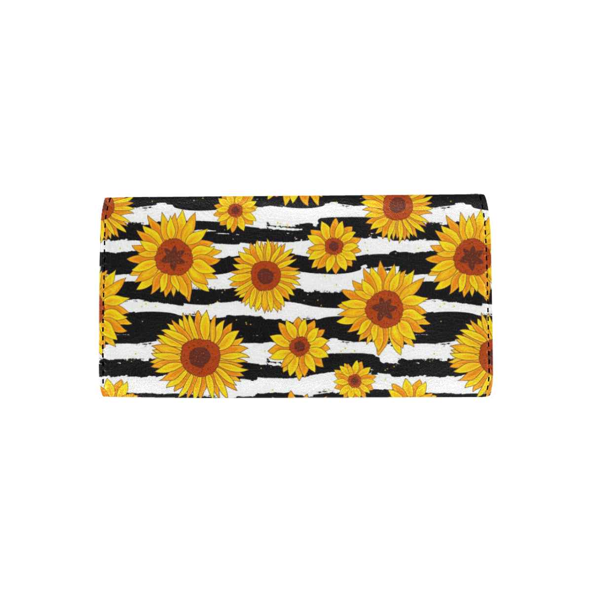 Sunflower Pattern Print Design SF010 Women's Trifold Wallet