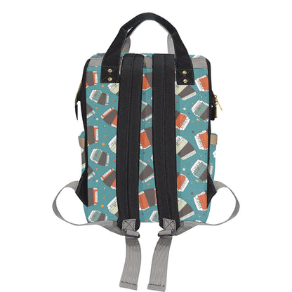 Accordion Pattern Print Design 02 Diaper Bag Backpack