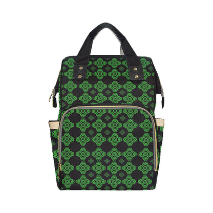 Celtic Knot Green Neon Design Diaper Bag Backpack