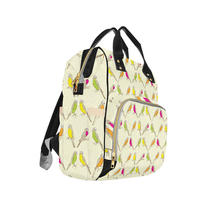 Parakeet Pattern Print Design A01 Diaper Bag Backpack