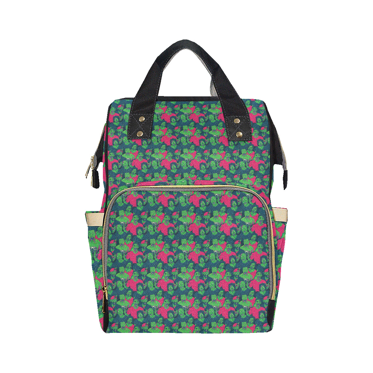Zombie Themed Design Pattern Print Diaper Bag Backpack