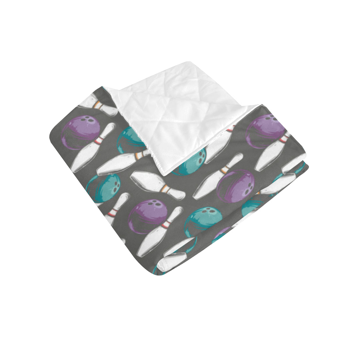 Bowling Pattern Print Design 03 Premium Quilt