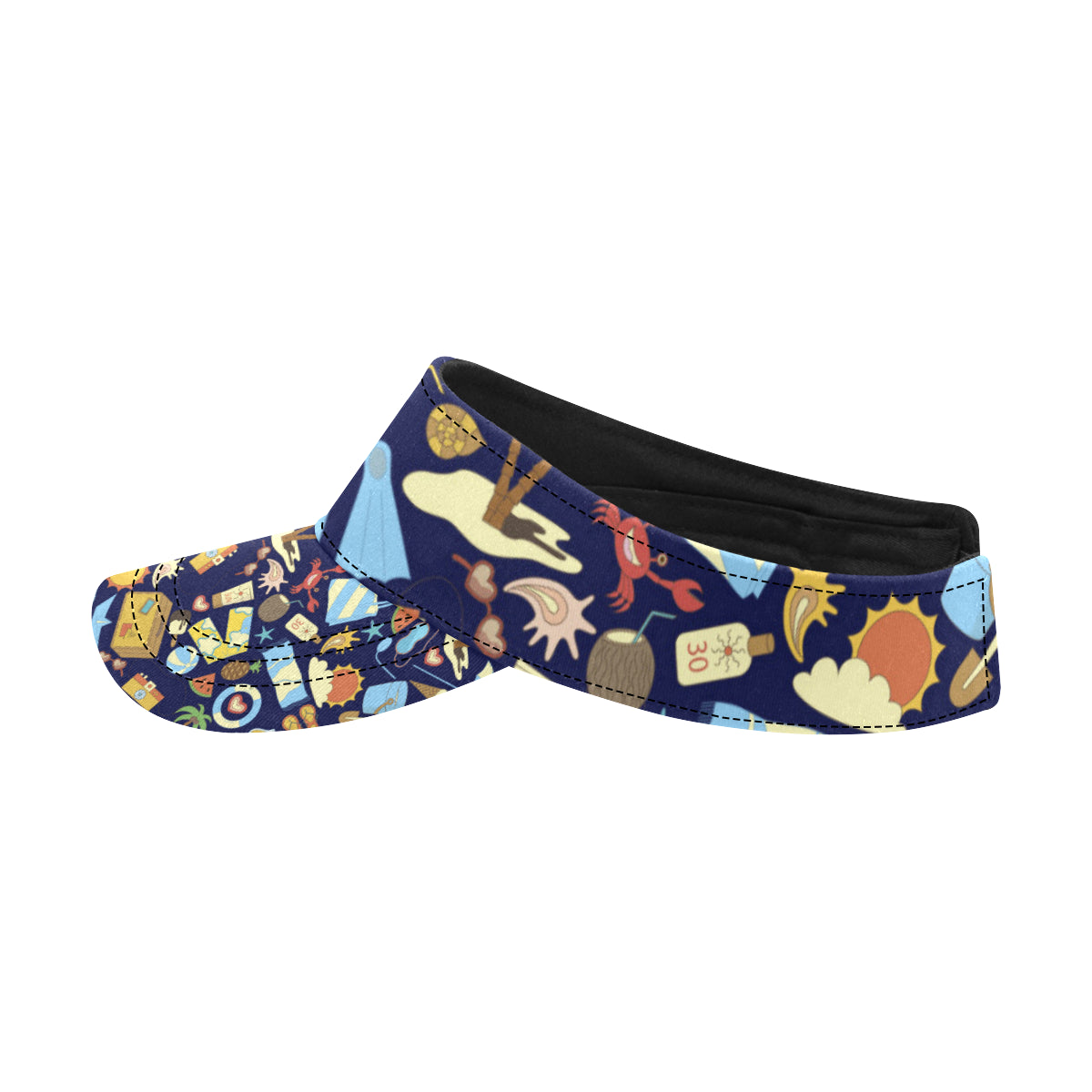 Beach Themed Pattern Print Design 04 Unisex Sun Visor
