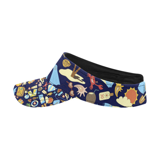 Beach Themed Pattern Print Design 04 Unisex Sun Visor