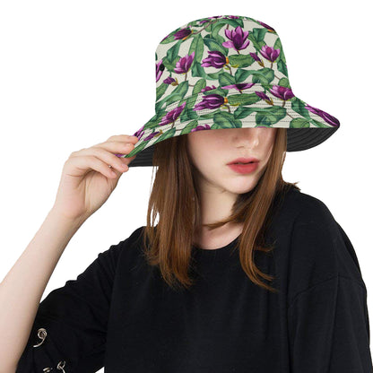 Magnolia Pattern Print Design MAG07 Unisex Bucket Hat
