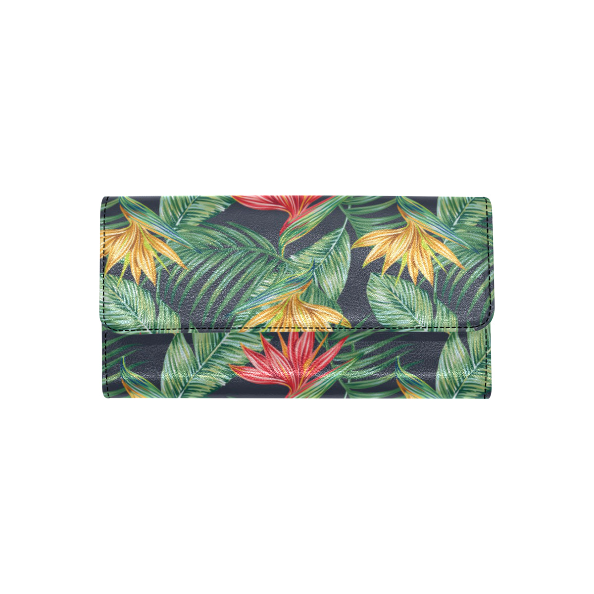 Bird Of Paradise Pattern Print Design BOP09 Women's Trifold Wallet