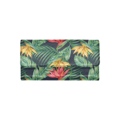 Bird Of Paradise Pattern Print Design BOP09 Women's Trifold Wallet