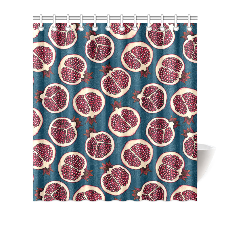 Pomegranate Pattern Print Design PG02 Shower Curtain