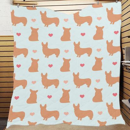 Pembroke Welsh Corgis Pattern Print Design A01 Premium Quilt
