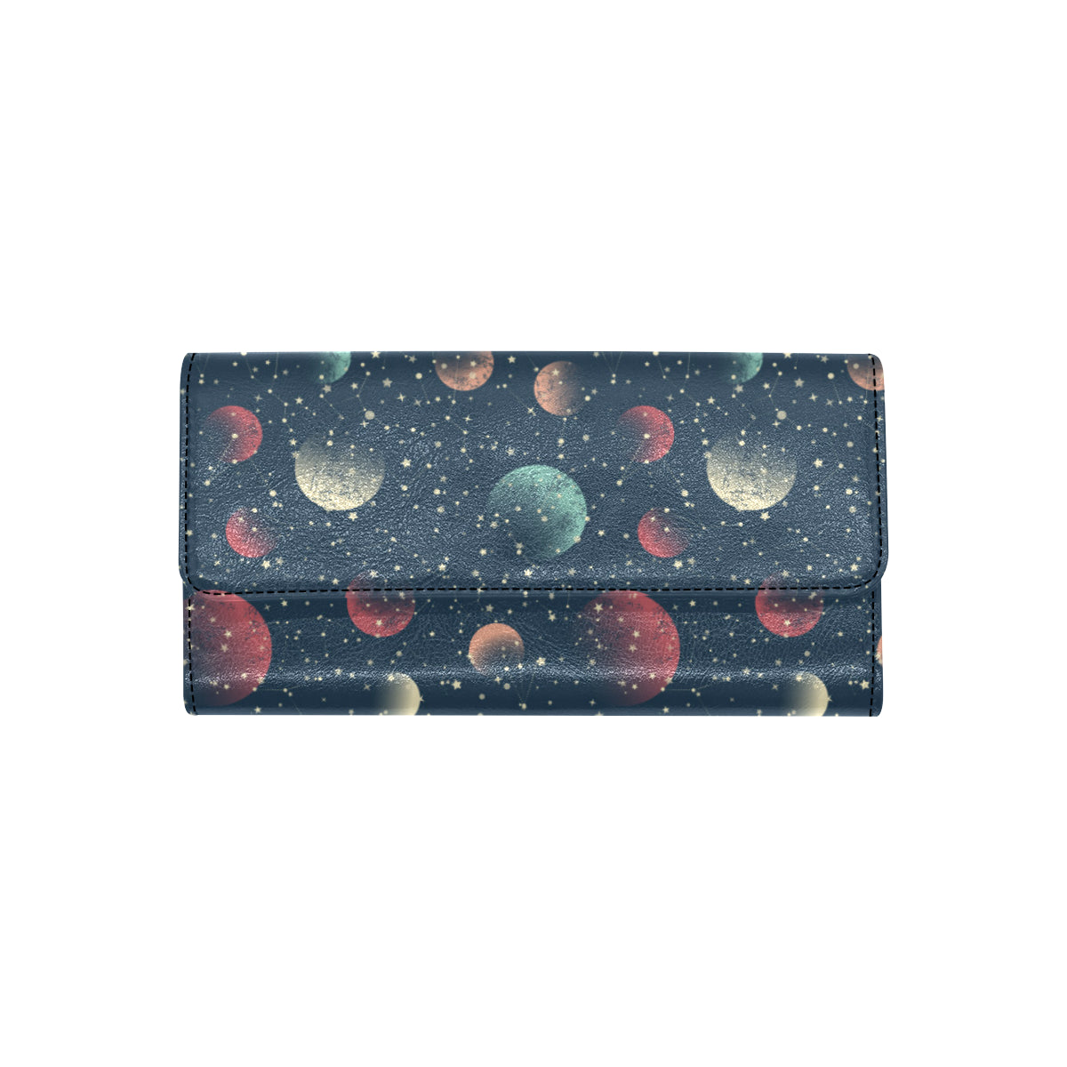 Cosmic Pattern Print Design 04 Women's Trifold Wallet