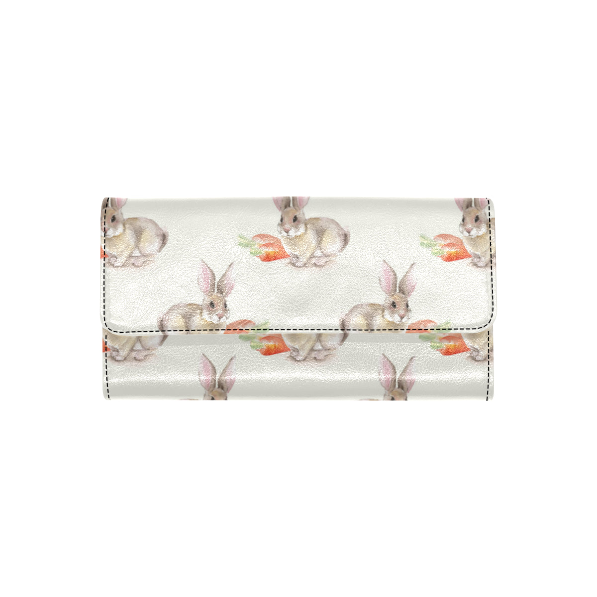 Rabbit Pattern Print Design 01 Women's Trifold Wallet