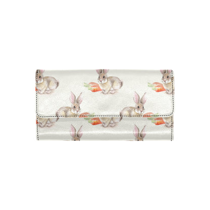Rabbit Pattern Print Design 01 Women's Trifold Wallet