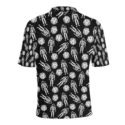Astronaut Pattern Print Design 03 Men Polo Shirt