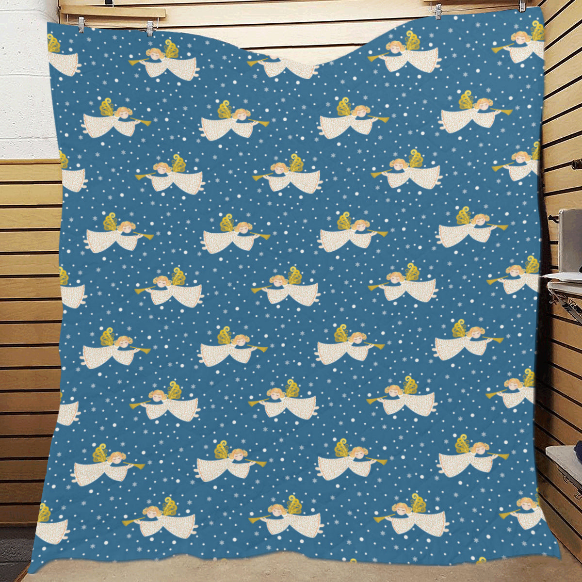 Angel Pattern Print Design 08 Premium Quilt