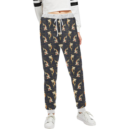 Koi Carp Japanese Design Themed Print Unisex Sweatpants