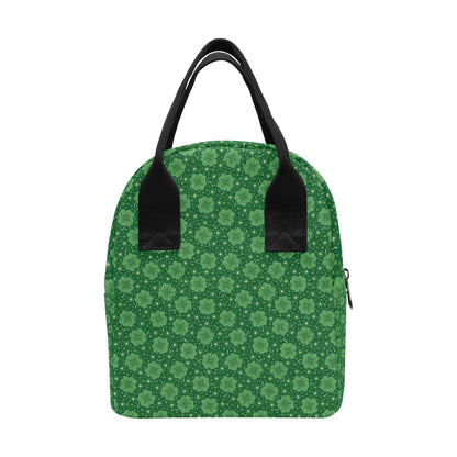 Shamrock Design Print Insulated Lunch Bag
