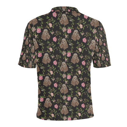 Cocker Pattern Print Design 03 Men Polo Shirt